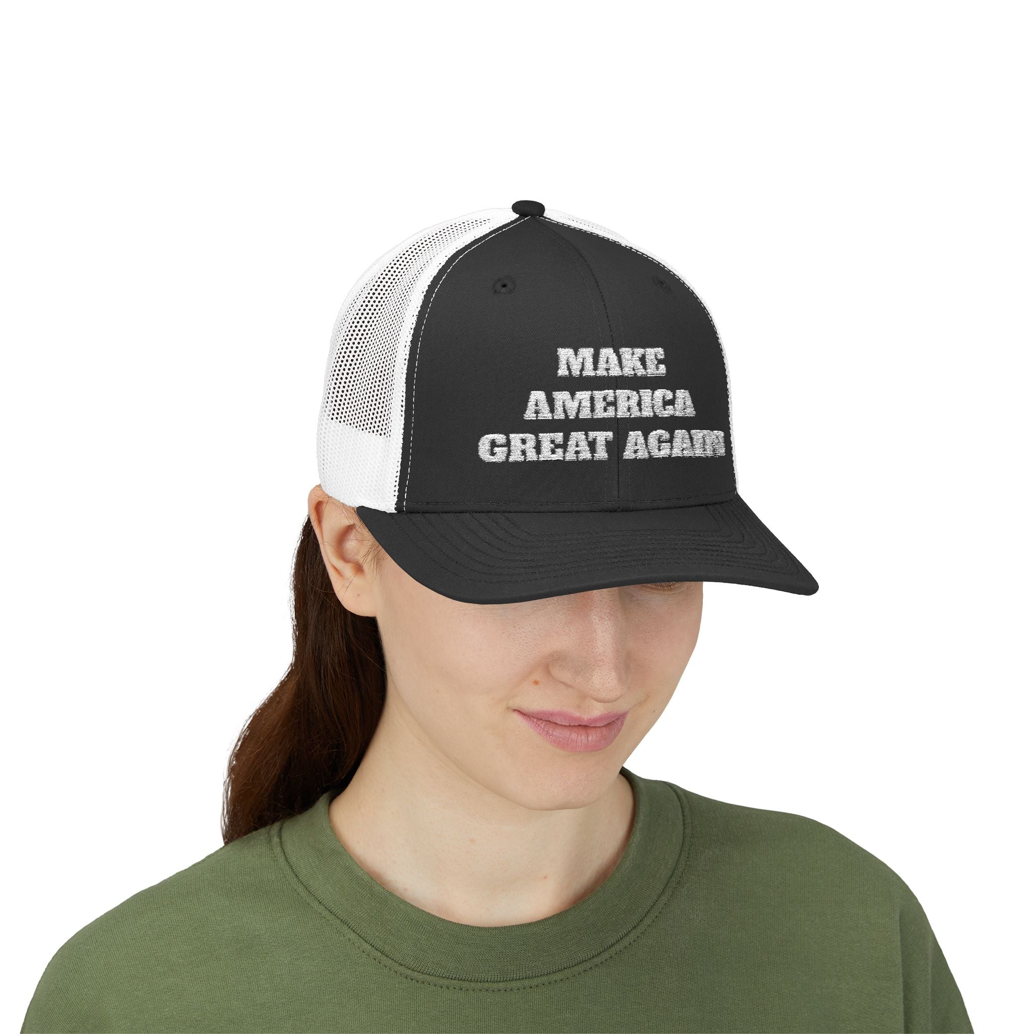 MAKE AMERICA GREAT AGAIN HAT - BLACK AND WHITE