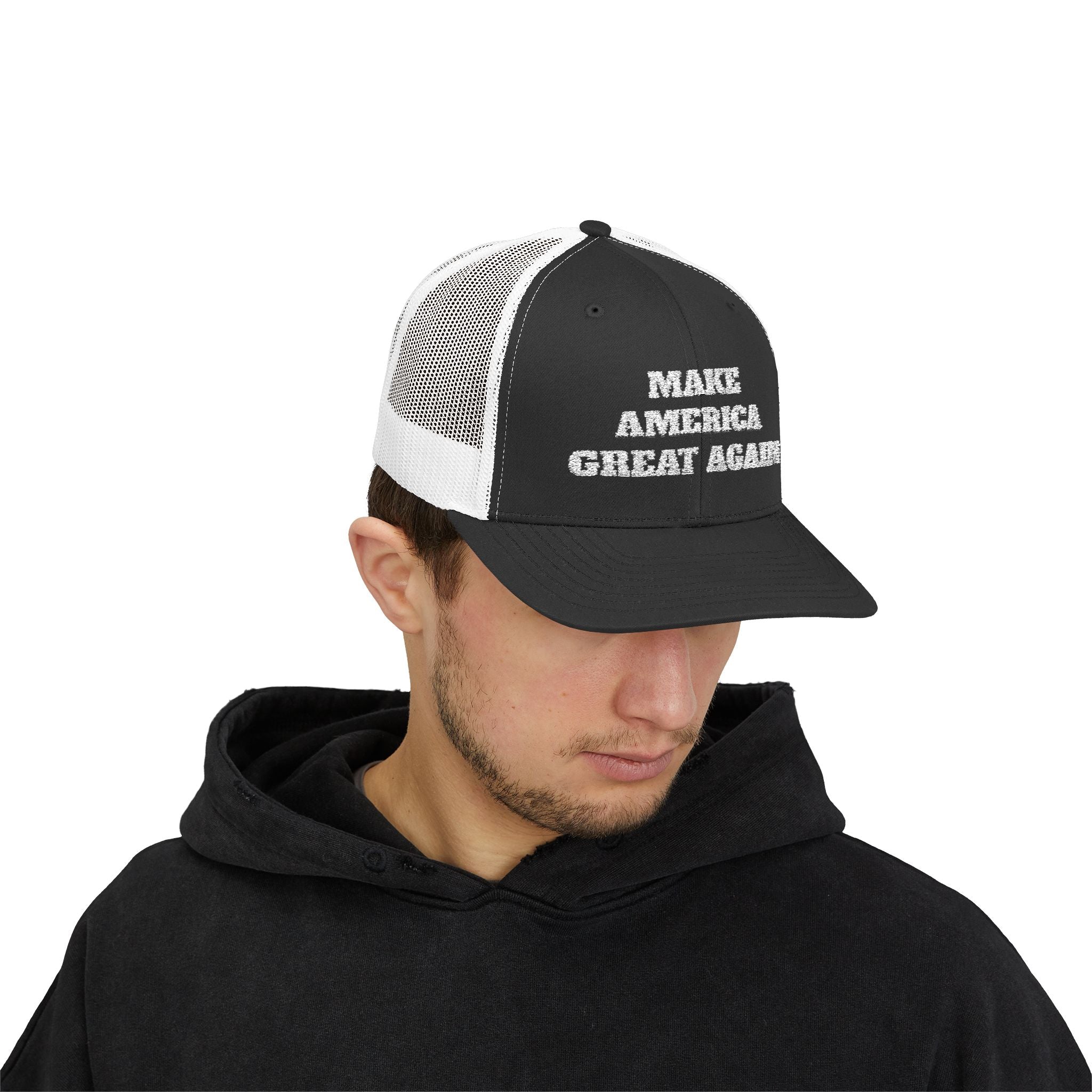 MAKE AMERICA GREAT AGAIN HAT - BLACK AND WHITE
